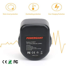 Carica l'immagine nel visualizzatore di Gallery, POWERGIANT Batteria 12V 2.0ah per Avvitatore Dewalt DE9071 2.0AH