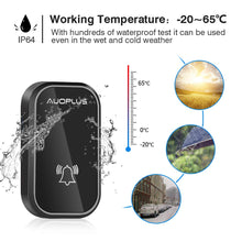 Carica l'immagine nel visualizzatore di Gallery, AUOPLUS Tempo Display a LED Campanello Wireless Autoalimentato,Campanello... - Ilgrandebazar