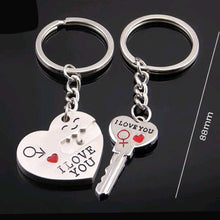 Carica l'immagine nel visualizzatore di Gallery, Ducomi® I love you - Coppia di Portachiavi Complementari Amore - 1 Argento - Ilgrandebazar