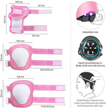 Carica l'immagine nel visualizzatore di Gallery, Wayin Casco Bici Protezioni Set per Bambini Regolabile Gomitiere Polso