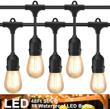 Carica l'immagine nel visualizzatore di Gallery, Catene Luminose, Illuminazione LED Luce Della Stringa 48Ft-16Prese, Giallo - Ilgrandebazar