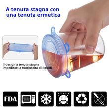 Carica l'immagine nel visualizzatore di Gallery, Newdora Coperchi in Silicone Elastici Pacco da 12 Blu E Bianco