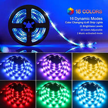 Carica l'immagine nel visualizzatore di Gallery, ZOYJITU striscia a LED 5M RGB luci led 16 colori e 4 Multicolor-5m