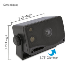 Carica l'immagine nel visualizzatore di Gallery, Pyle impermeabile Speaker 3.5 pollici 200 Watt 3 Vie STANDARD, nero