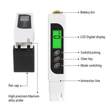 Carica l'immagine nel visualizzatore di Gallery, ASUN 3 in1 Digital TDS+EC+Misuratore di Temperatura e PH Meter,Digital... - Ilgrandebazar