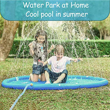 Carica l'immagine nel visualizzatore di Gallery, aovowog Tappetino Gioco d'Acqua per Bambini,170cm/68'' Splash Pad Sprinkler...
