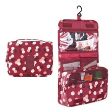 Carica l'immagine nel visualizzatore di Gallery, Emwel appeso Toiletry Organizer Travel trousse per donne e Fiore rosso vino - Ilgrandebazar