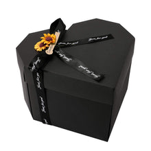 Carica l'immagine nel visualizzatore di Gallery, YILEEY Explosion Box A Forma di Cuore, Creativo Fai da Te Scatola Nero - Ilgrandebazar