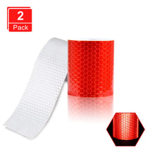 Carica l'immagine nel visualizzatore di Gallery, XCOZU Nastro Riflettente Adesivo, 2 PCS 5cm * 3m ONE SIZE, Rosso