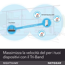 Carica l'immagine nel visualizzatore di Gallery, Netgear  EX7500 Nighthawk X4S Ripetitore WiFi AC Mesh, 2200 Mbps, Bianco
