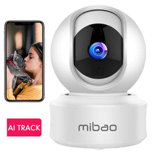 Carica l'immagine nel visualizzatore di Gallery, Mibao 1080P Telecamera Sorveglianza Wifi Camera IP Wireless Interno con... - Ilgrandebazar