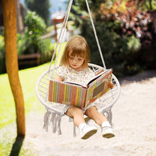 Carica l'immagine nel visualizzatore di Gallery, Sedia pensile per bambini, piccola amaca Altalena giardino Bianco - Ilgrandebazar