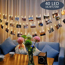 Carica l'immagine nel visualizzatore di Gallery, Tomshine Foto Clip Stringa di Luce 40 LED Alimentato a Batteria 5m/16.4 ft... - Ilgrandebazar