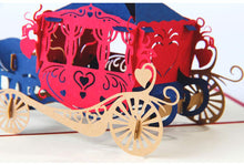 Carica l'immagine nel visualizzatore di Gallery, Wedding Card, Deesos Biglietto d'auguri per innamorati, Carrozza - Ilgrandebazar