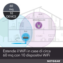 Carica l'immagine nel visualizzatore di Gallery, Netgear EX3700 Ripetitore WiFi AC750, Extender e 750 Mbps, Argento