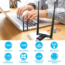 Carica l'immagine nel visualizzatore di Gallery, Adattatore Antenna WiFi USB, yotame Wireless Chiavetta con Dual Band... - Ilgrandebazar
