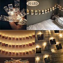 Carica l'immagine nel visualizzatore di Gallery, 20 Foto LED clip luci della stringa per appendere quadri e Bianco Caldo - Ilgrandebazar