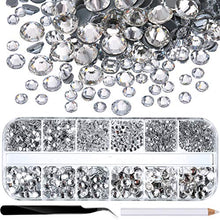 Carica l'immagine nel visualizzatore di Gallery, 2000 Pezzi Strass di Vetro Flatback Hot Fix Rotondo Gemme Cristallo 1.5-6...