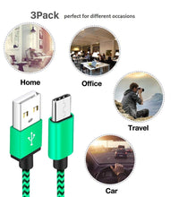 Carica l'immagine nel visualizzatore di Gallery, Yosou Cavo USB C [3 Pezzi /1m] Tipo C Nylon Intrecciata Rapida... - Ilgrandebazar