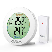 Carica l'immagine nel visualizzatore di Gallery, ORIA Termometro Interno Digitale, Wireless 1 Sensori Wireless, Bianco A