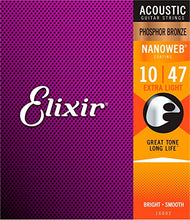 Carica l'immagine nel visualizzatore di Gallery, Elixir 16002 Muta Composta da 6 Corde per Chitarra Acustica Phosphor Bronze,... - Ilgrandebazar