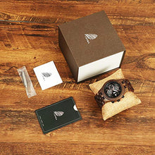 Carica l'immagine nel visualizzatore di Gallery, Orologio da Uomo in Legno, CZOKA Pterocarpus soyauxii Black Walnut - Ilgrandebazar