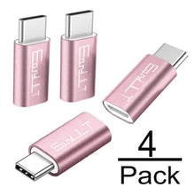Carica l'immagine nel visualizzatore di Gallery, EasyULT Adattatore USB C a Micro [4 Pack], C Adapter Type C... - Ilgrandebazar