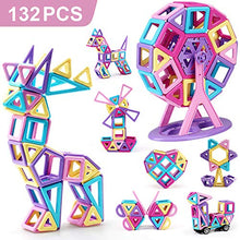 Carica l'immagine nel visualizzatore di Gallery, nicknack Magnetico Costruzione Blocchi Bambini 132 Pezzi Giocattoli...