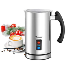 Carica l'immagine nel visualizzatore di Gallery, Montalatte elettrico automatico da 500 watt 240 ml in acciaio inossidabile adatto per rivestimento antiaderente schiuma di latte caldo e freddo facile da pulire