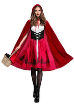 Carica l'immagine nel visualizzatore di Gallery, Generico Costume da Carnevale Halloween Cappuccetto Rosso con Mantello...