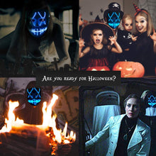 Carica l'immagine nel visualizzatore di Gallery, Halloween LED Maschere, Maschera Lllumina Costume Terribile con 3 Blu - Ilgrandebazar