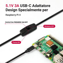 Carica l'immagine nel visualizzatore di Gallery, LABISTS Raspberry Pi 4 Alimentatore USB-C 5.1V 3A, Adattatore Type C con... - Ilgrandebazar