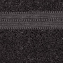 Carica l'immagine nel visualizzatore di Gallery, AmazonBasics - Set di 2 asciugamani da bagno che non sbiadiscono, colore Nero - Ilgrandebazar