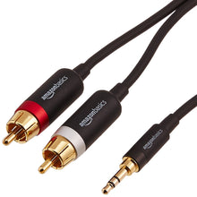 Carica l'immagine nel visualizzatore di Gallery, AmazonBasics - Cavo adattatore da 3.5 mm a 2 RCA maschio, 1,22 metri - Ilgrandebazar
