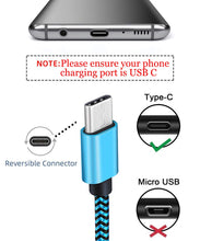Carica l'immagine nel visualizzatore di Gallery, Cavo USB Tipo C Rapida Ricarica C 2M 3-Pezzi Nylon Intrecciato Cavo... - Ilgrandebazar