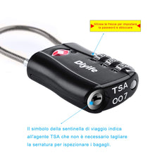 Carica l'immagine nel visualizzatore di Gallery, Diyife TSA Lucchetti, [Versione più Recente] [2 Confezioni] Lucchetto Nero - Ilgrandebazar