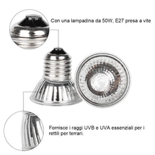 Carica l'immagine nel visualizzatore di Gallery, GOLDGE Tartaruga Illuminazione, 50W Basking Lampada Alogena Calore... - Ilgrandebazar
