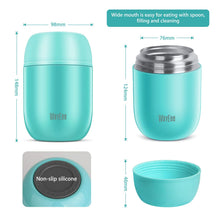 Carica l'immagine nel visualizzatore di Gallery, WayEee Contenitore Termico per Alimenti, Barattolo Alimenti 450ml, Blue - Ilgrandebazar