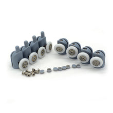Carica l'immagine nel visualizzatore di Gallery, Ruote per porta della doccia, set di 8 guide anta doccia 23 mm, grey
