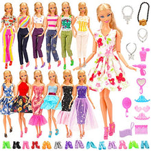 Carica l'immagine nel visualizzatore di Gallery, Miunana 28 Pezzi per 11.5 5 Abiti + 10 Pcs Scarpe + 13 Accessori Per Barbie - Ilgrandebazar