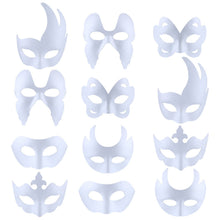 Carica l'immagine nel visualizzatore di Gallery, Outgeek Maschera Bianca, 12Pcs DIY Viso Bianca bianco - Ilgrandebazar