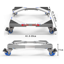 Carica l'immagine nel visualizzatore di Gallery, Dewel Base mobile regolabile 44,8 ~ 69 cm per lavatrice multifunzione con 4... - Ilgrandebazar