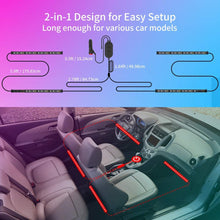 Carica l'immagine nel visualizzatore di Gallery, Govee Striscia LED Auto con Telecomando, Aggiornato 2-in-1 Design 4*22cm, Rgb - Ilgrandebazar