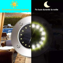 Carica l'immagine nel visualizzatore di Gallery, [GARANZIA A VITA] 4 Pezzi, Luce Solare da Giardino 16 LED Fredda