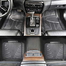 Carica l'immagine nel visualizzatore di Gallery, AmazonBasics - Set da 4 tappetini in gomma per auto, SUV, camion, Nero