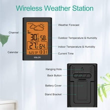 Carica l'immagine nel visualizzatore di Gallery, Stazione Meteorologica Wireless, Lgrometro Termometro Digitale arancia