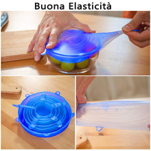 Carica l'immagine nel visualizzatore di Gallery, Newdora Coperchi in Silicone Elastici Pacco da 12 Blu E Bianco