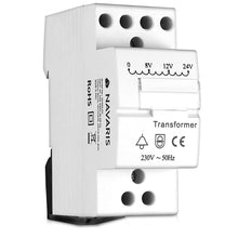 Carica l'immagine nel visualizzatore di Gallery, Navaris Trasformatore per campanello da 230V a 8/12/24V - guida Bianco - Ilgrandebazar