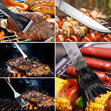 Carica l'immagine nel visualizzatore di Gallery, Utensili barbecue, isimsus Attrezzi per barbecue Acciaio Inox Set Di...