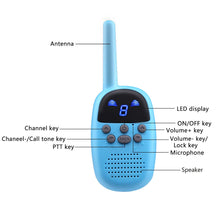 Carica l'immagine nel visualizzatore di Gallery, FLOUREON Gemelli Walkie Talkies Bambini PMR 446 MHz 9 Canali Blu - Ilgrandebazar